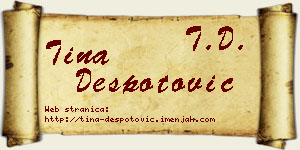 Tina Despotović vizit kartica